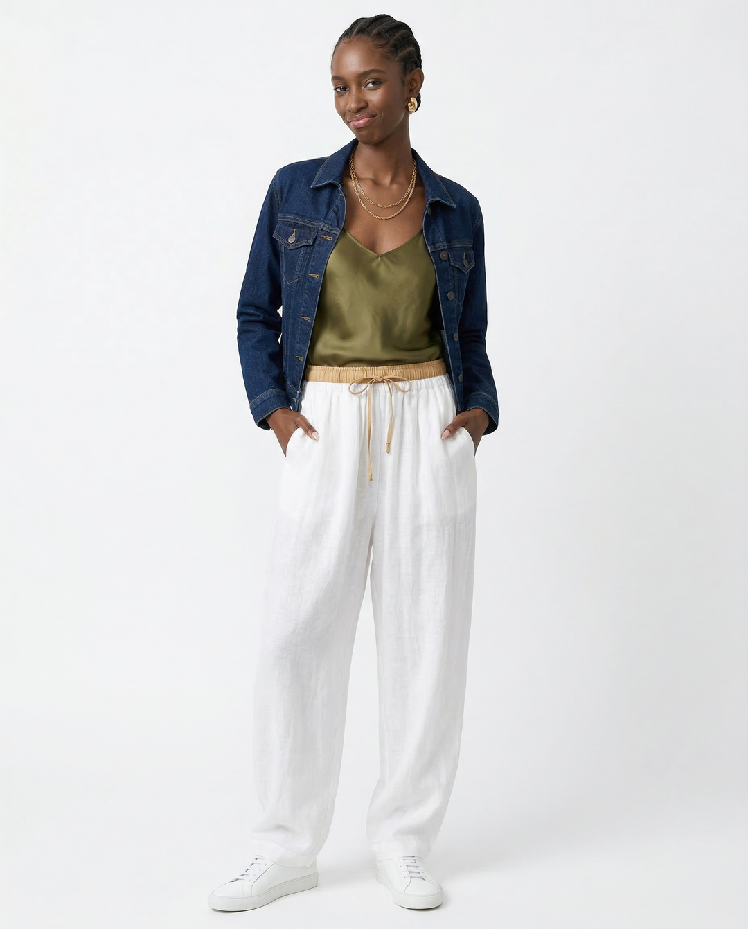 Daphne | 100% Linen Tapered Trousers