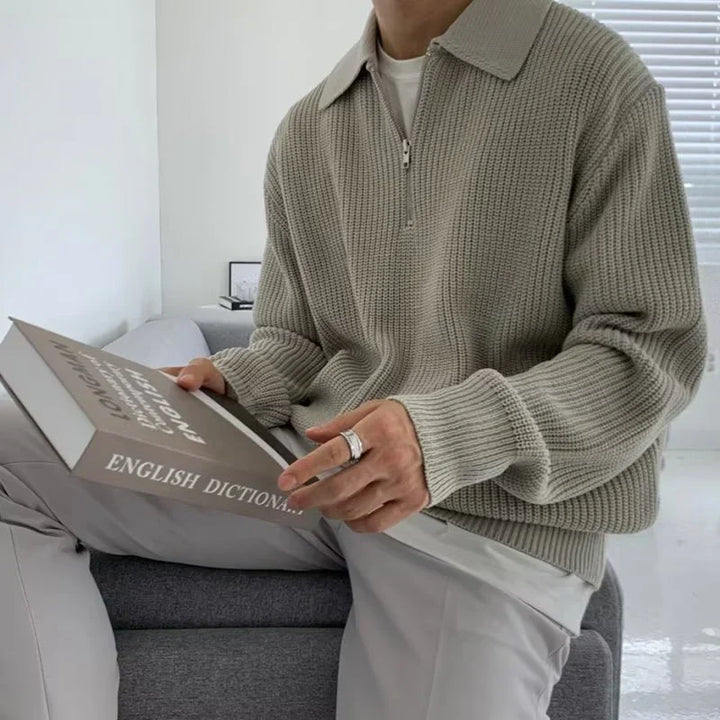 Maurille | Full Rib Half Zip Sweater