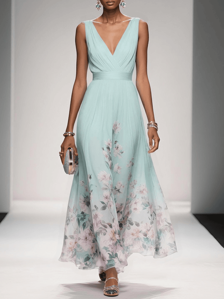Marise | Deep V Floral Occasion Dress