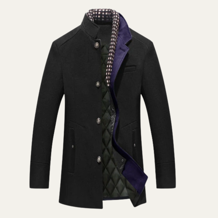Stanislas | Quilted Lined Wool Coat
