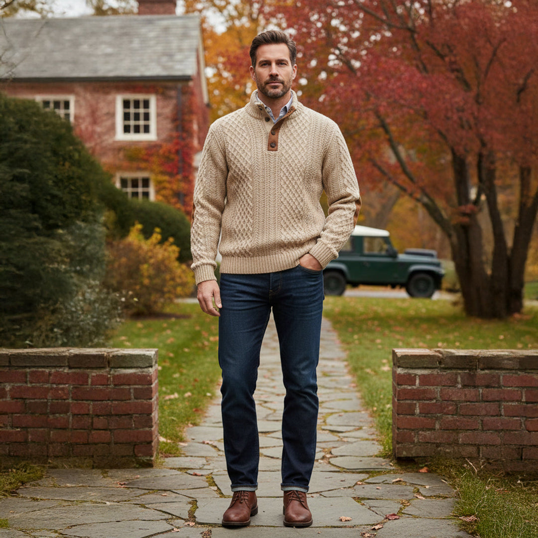Régis | Cashmere Blend Cable Knit Sweater