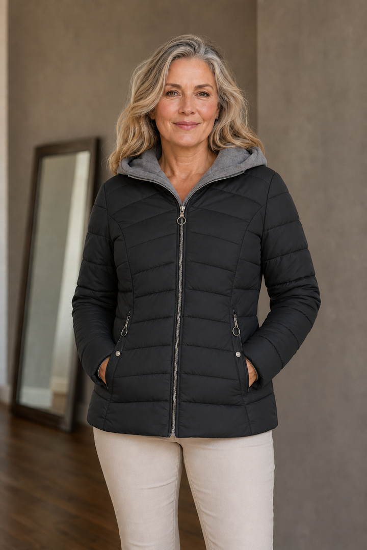 Delphine | Waterproof Fleece Lined Jacket - Black