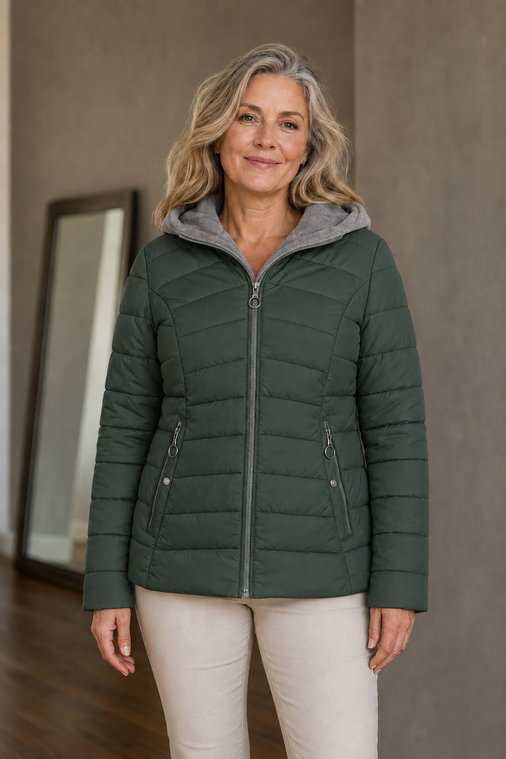Delphine | Waterproof Fleece Lined Jacket - Dark Green