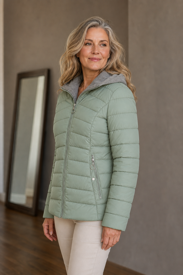 Delphine | Waterproof Fleece Lined Jacket - Light Green