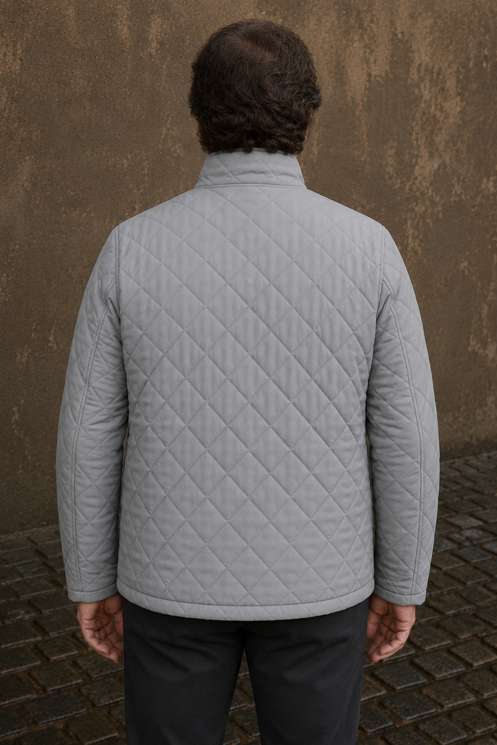 Diamond Quilted Field Jacket - back