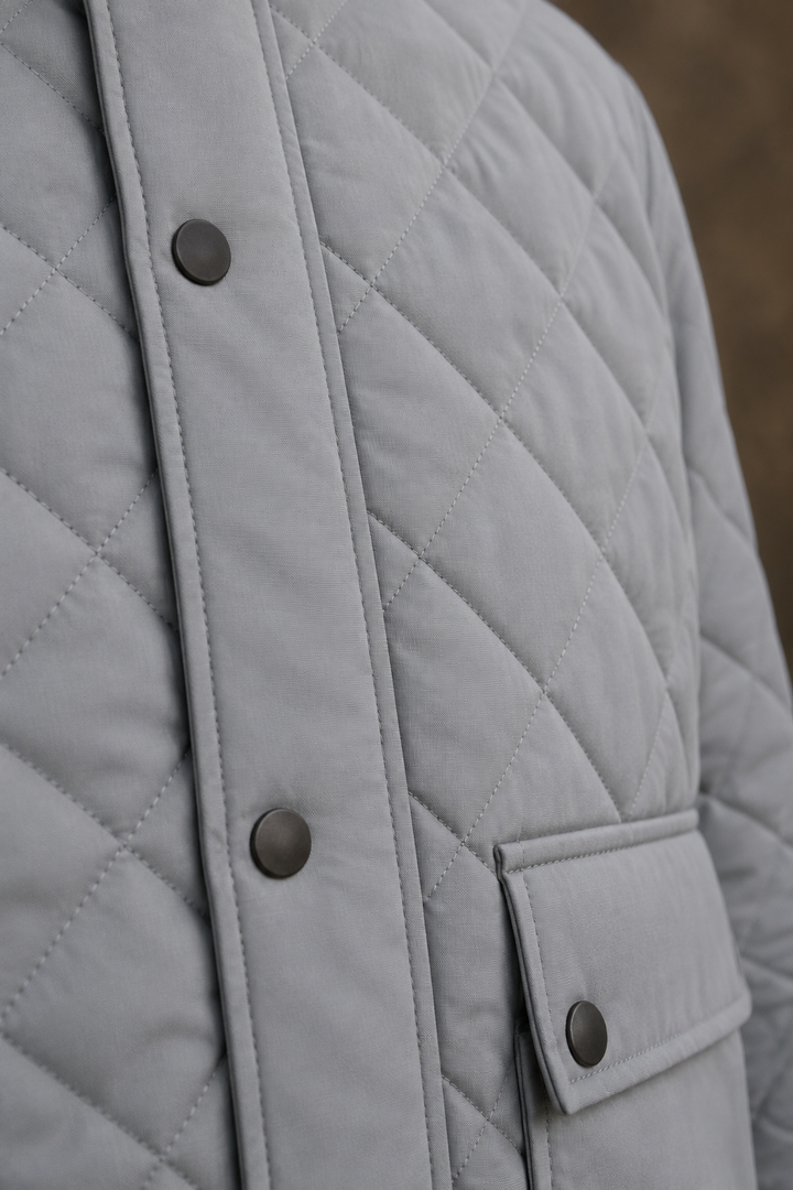 Diamond Quilted Field Jacket - material close-up