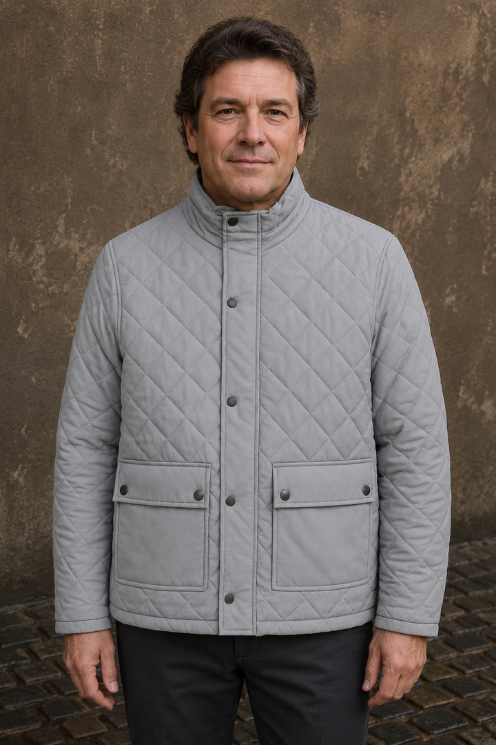 Diamond Quilted Field Jacket - hero closed