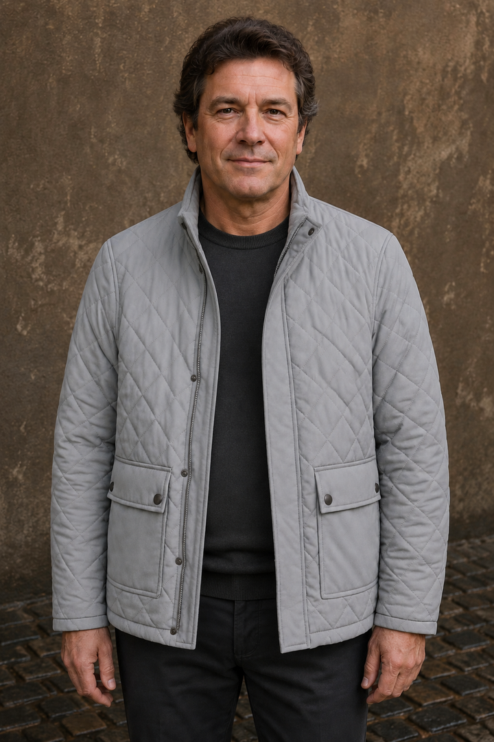 Diamond Quilted Field Jacket - hero open