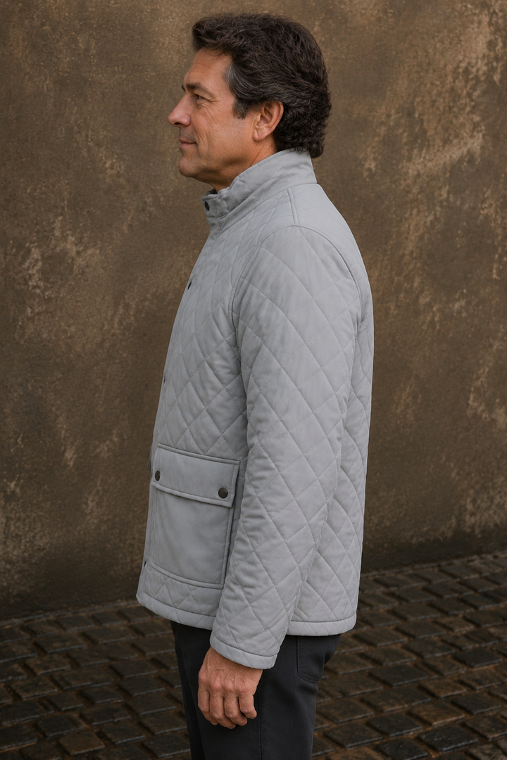 Diamond Quilted Field Jacket - side