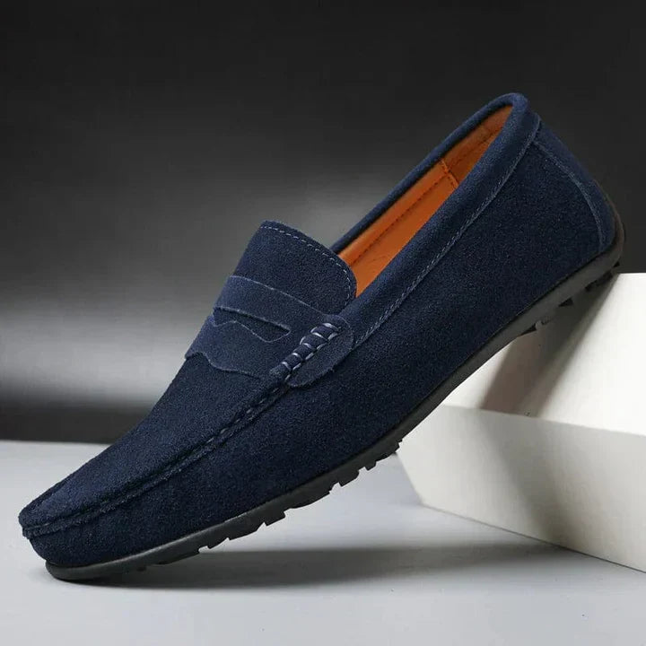 Étienne | Lined Suede Penny Loafers
