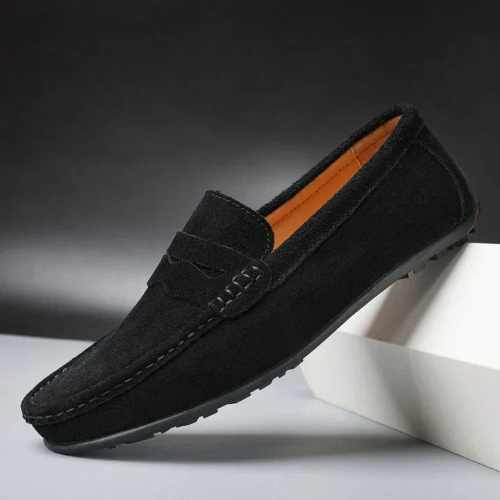 Étienne | Lined Suede Penny Loafers