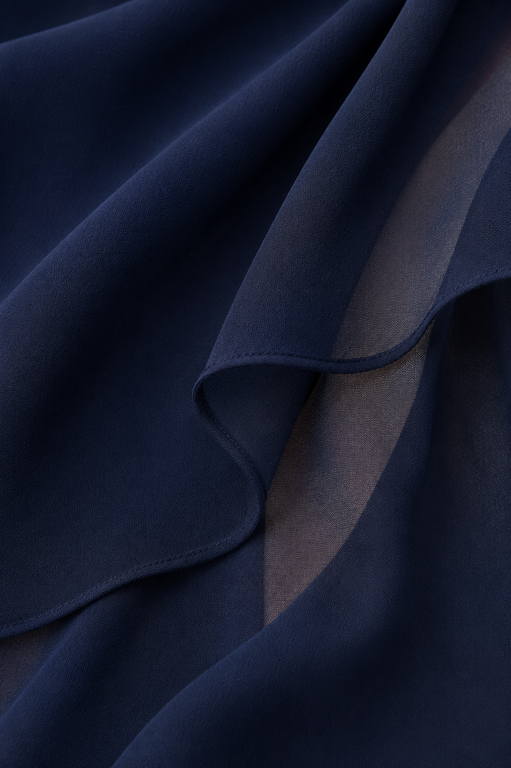 Draped Chiffon Palazzo Trouser Set - fabric close-up