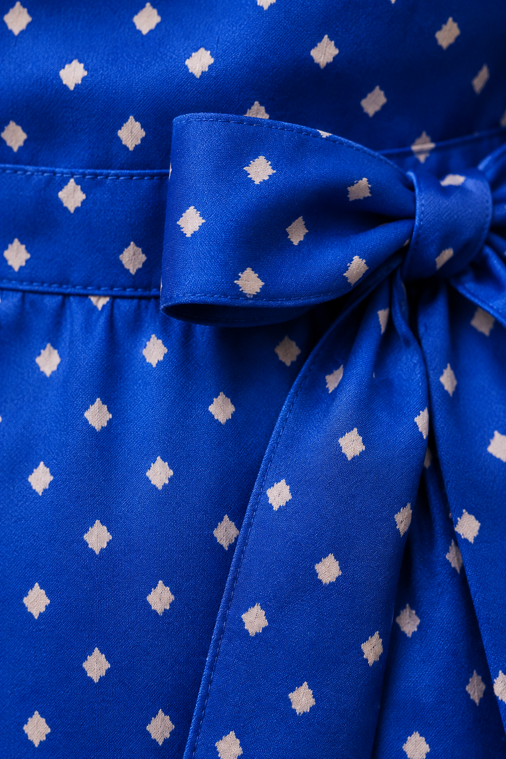 Polka Dot Bow Front Dress - fabric close-up