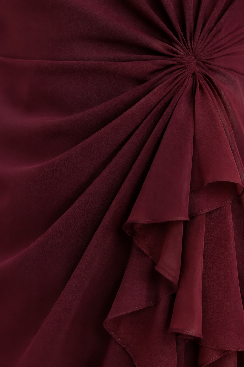 Gathered Waist Short Sleeve Dress - fabric close-up