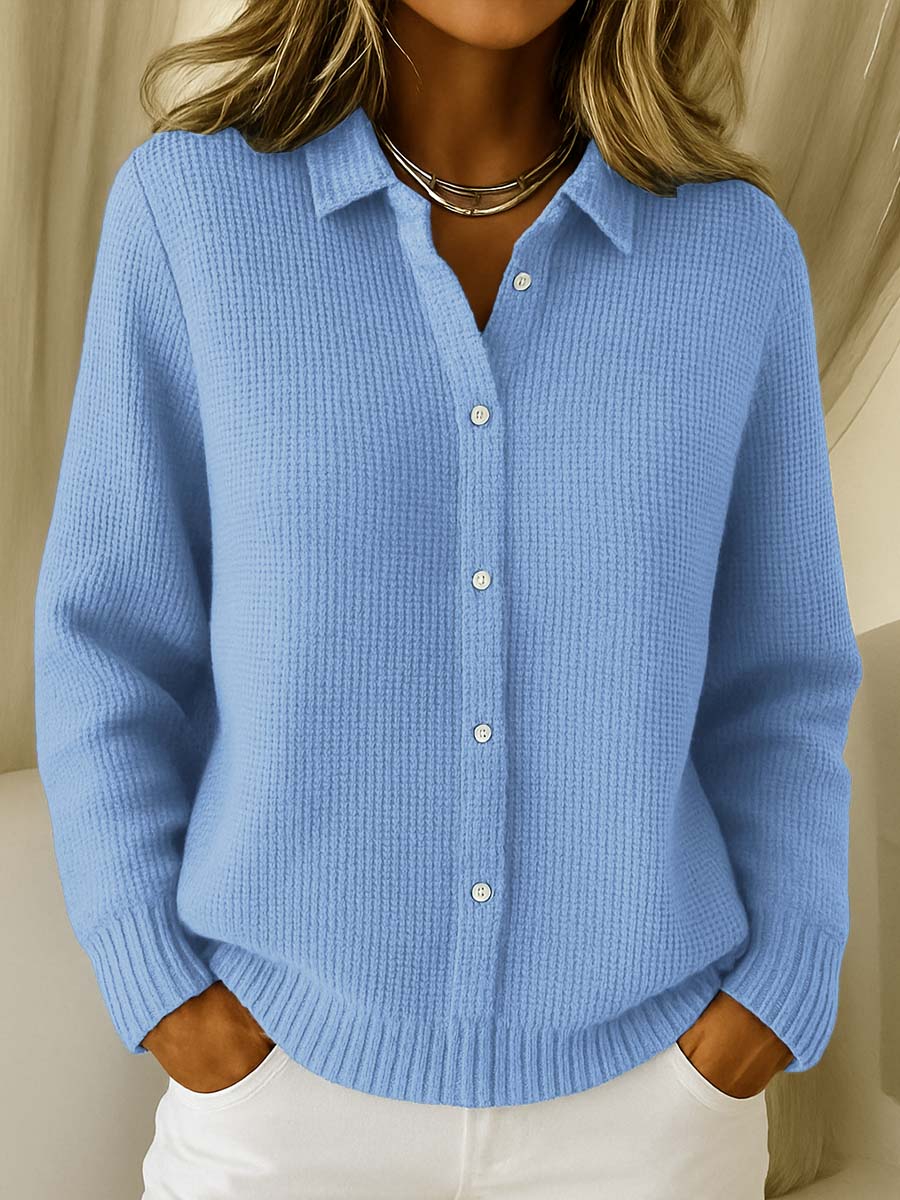 Dorothee | Fine Knit Button-Up Cardigan