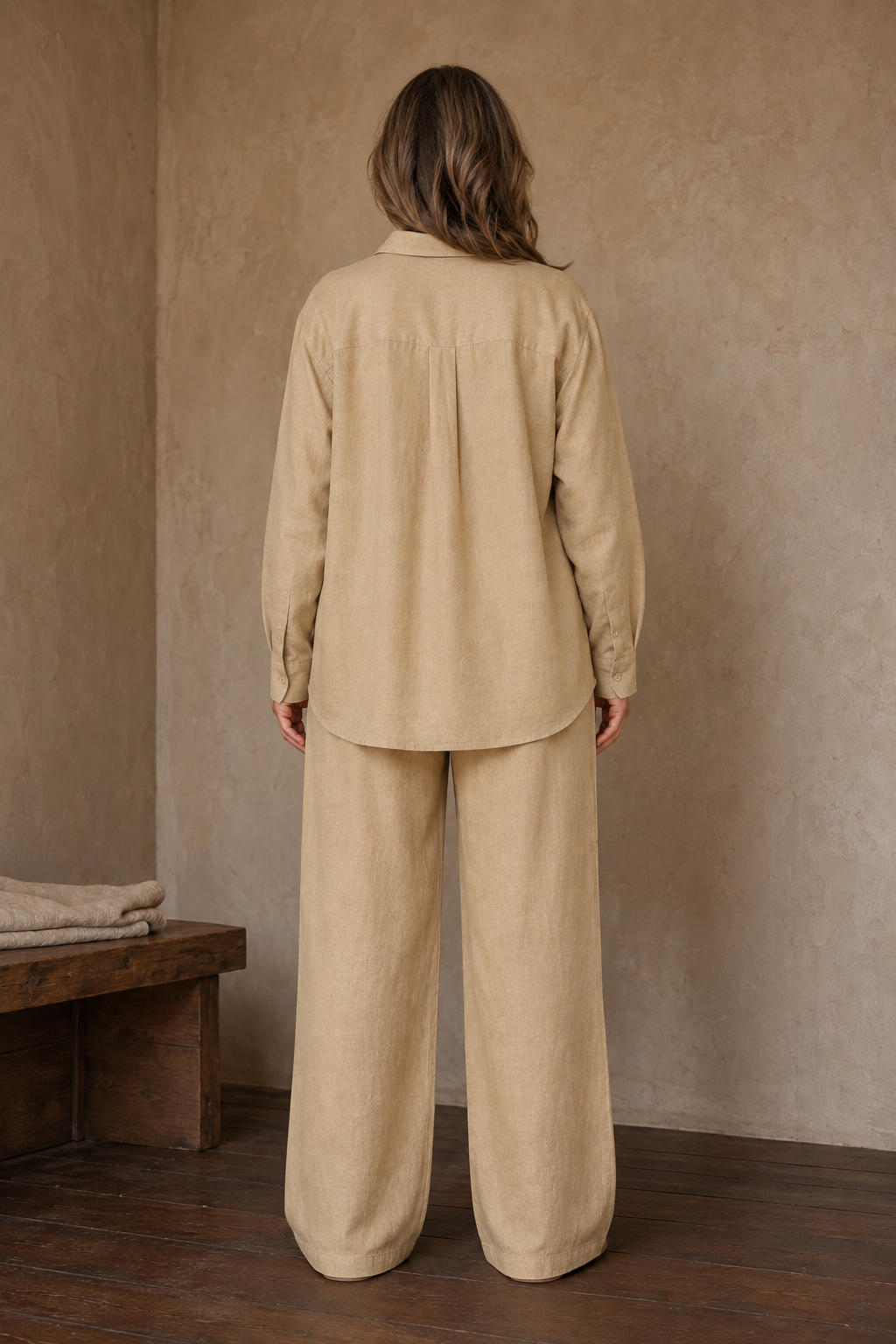 Edwige | Cotton Linen Two Piece Set - Sand