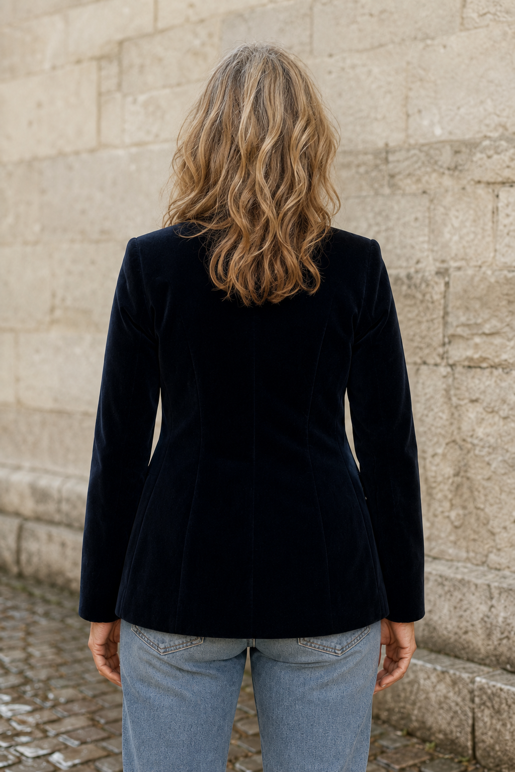 Élise | Dense Weave Tailored Blazer - Black
