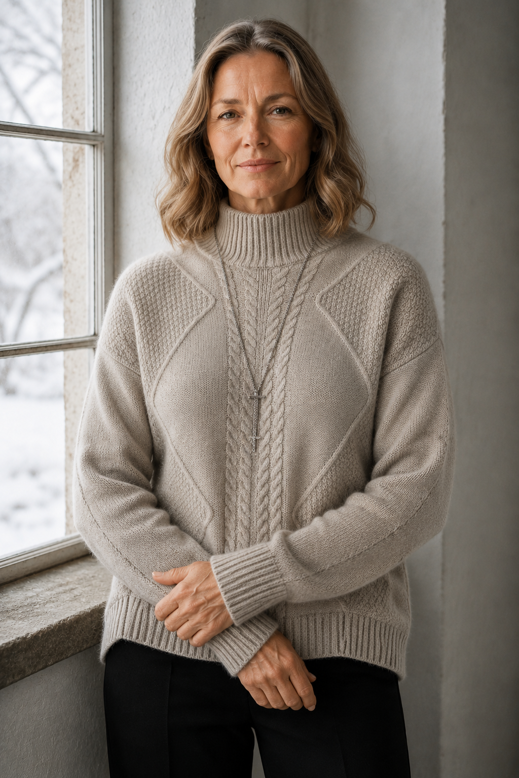 Ellen | Cashmere Blend Sweater - Grey