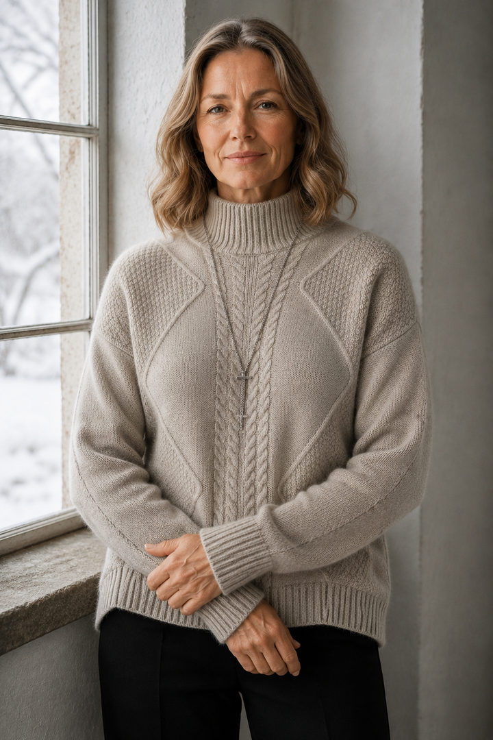 Ellen | Cashmere Blend Sweater - Grey