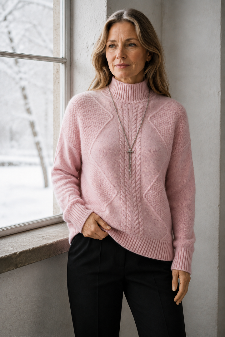 Ellen | Cashmere Blend Sweater - Pink