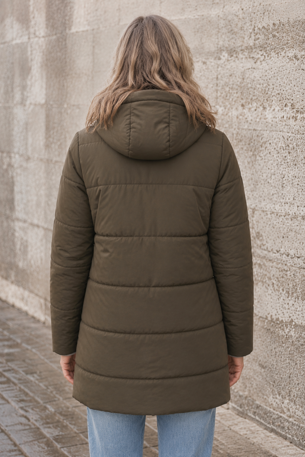 Emmeline | Insulated Hooded Puffer - Army Green