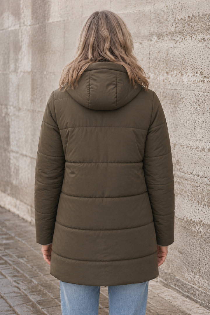 Emmeline | Insulated Hooded Puffer - Army Green