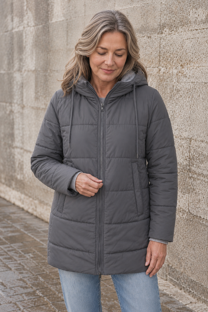 Emmeline | Insulated Hooded Puffer - Grey