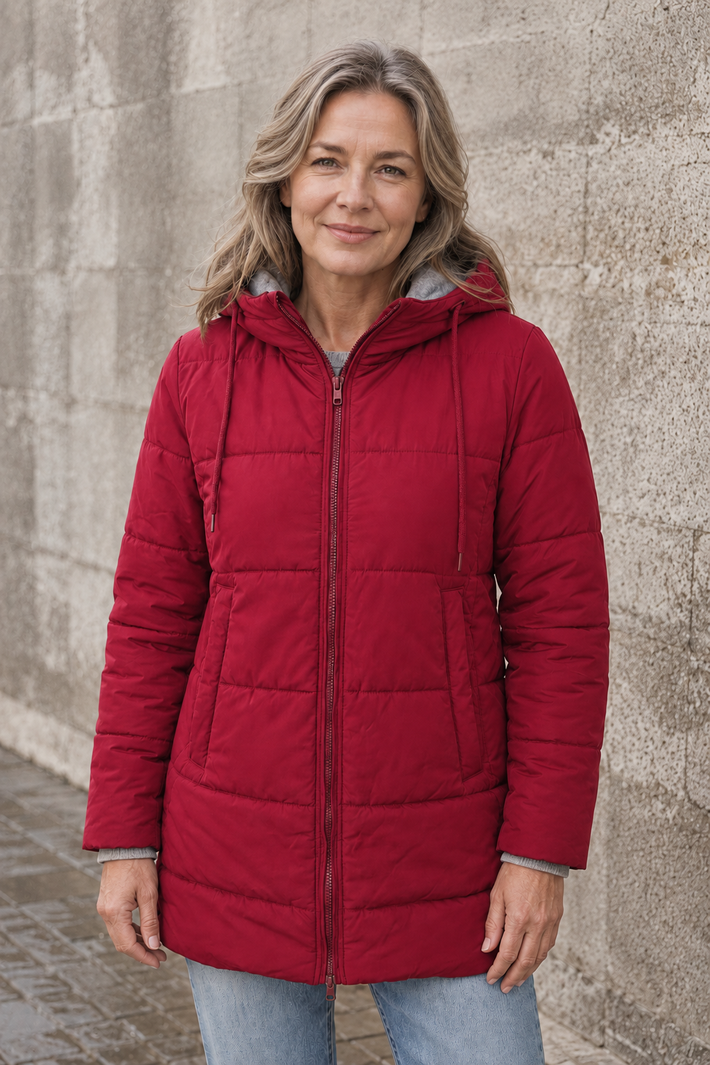 Emmeline | Insulated Hooded Puffer - Red