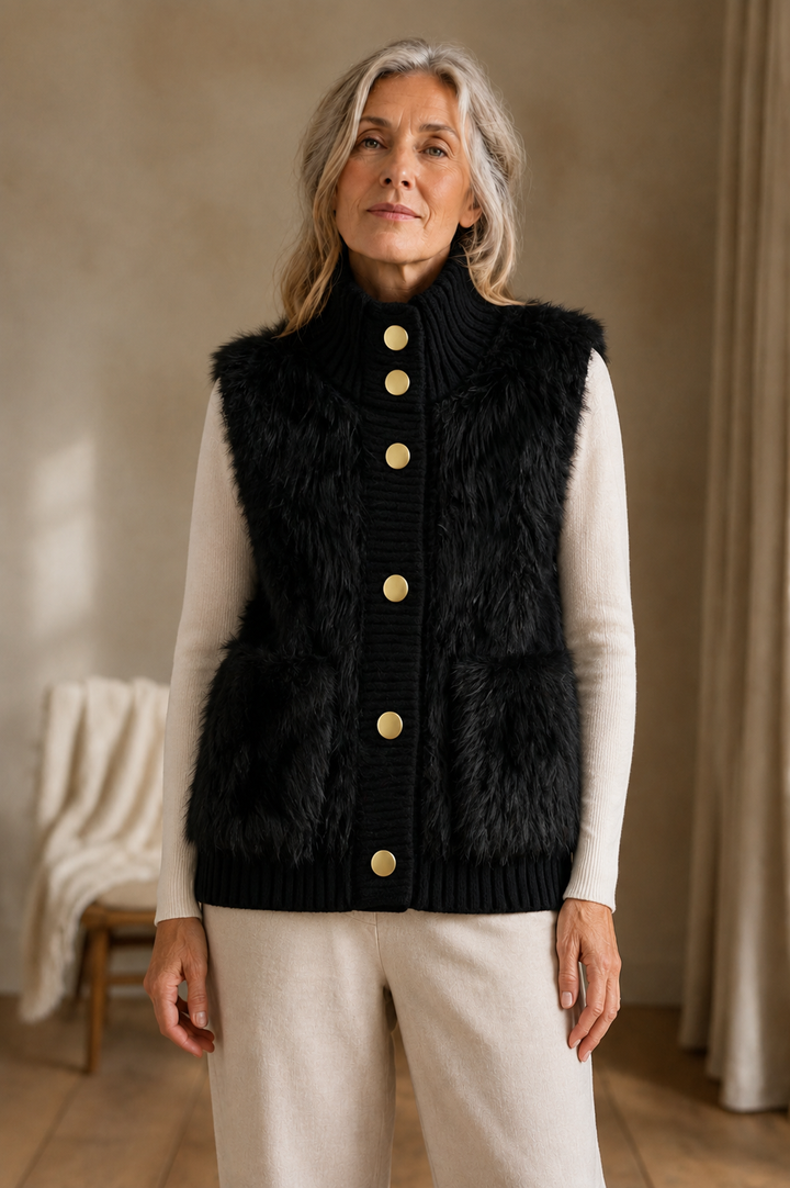 Ermeline Black vest front view