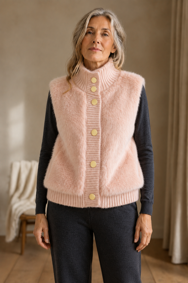 Ermeline Pink vest front view