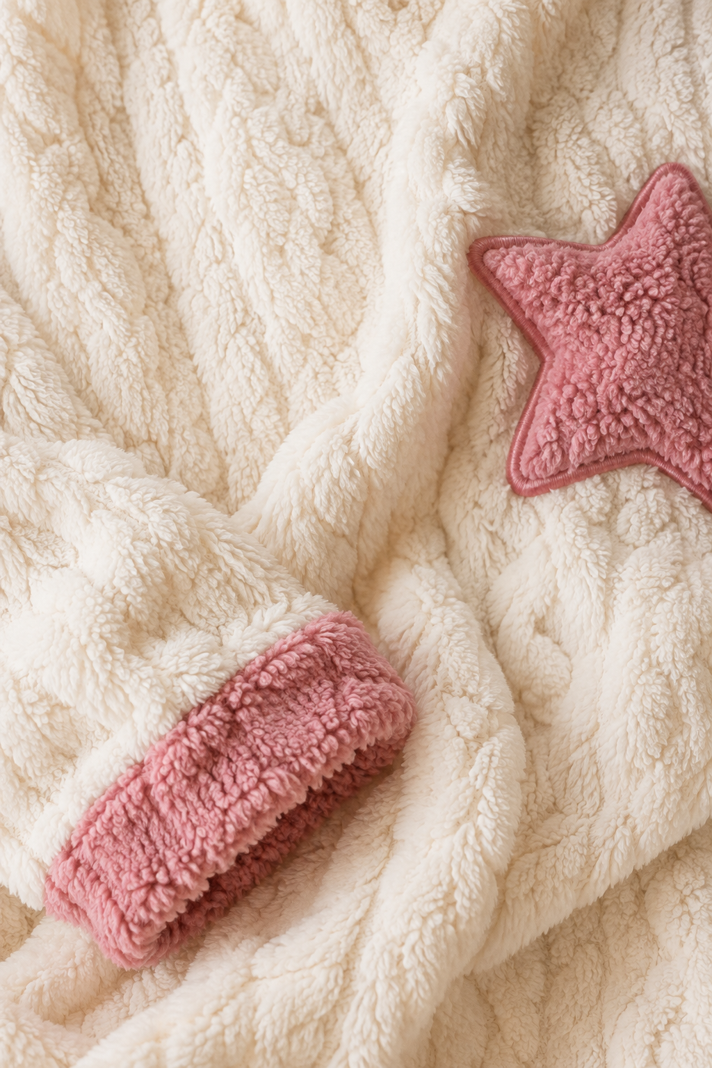 Etiennette | Jacquard Fleece Pyjama Set - fabric close-up
