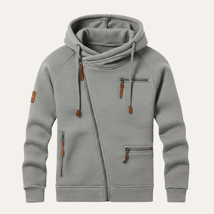 Magloire | Brushed Back Zip Up Hoodie