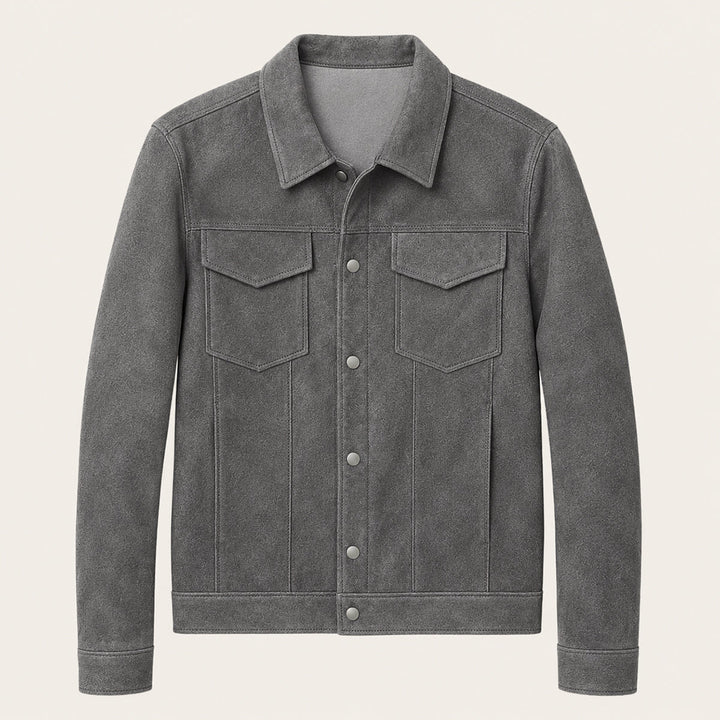 Octave | Snap Front Suede Work Jacket