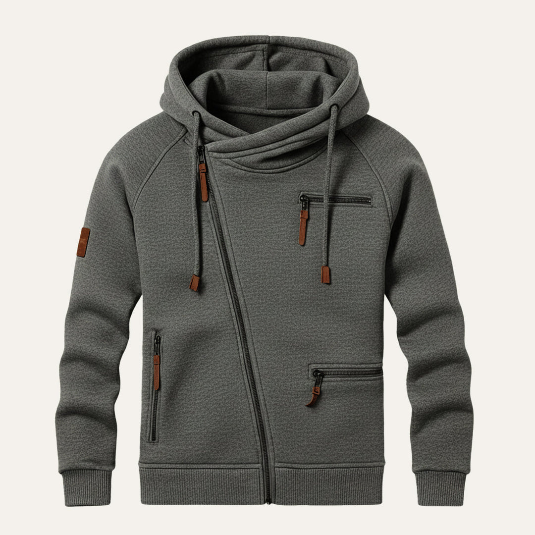 Magloire | Brushed Back Zip Up Hoodie