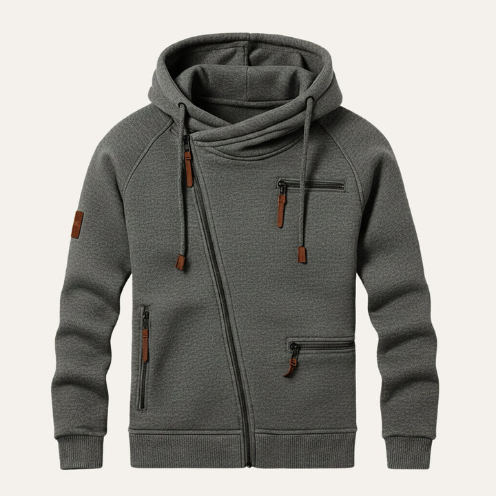 Magloire | Brushed Back Zip Up Hoodie
