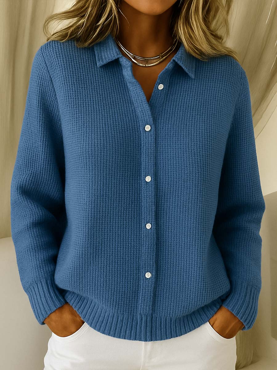 Dorothee | Fine Knit Button-Up Cardigan