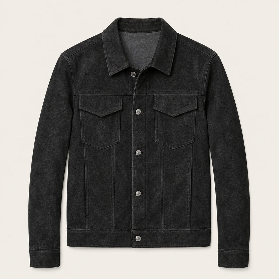Octave | Snap Front Suede Work Jacket