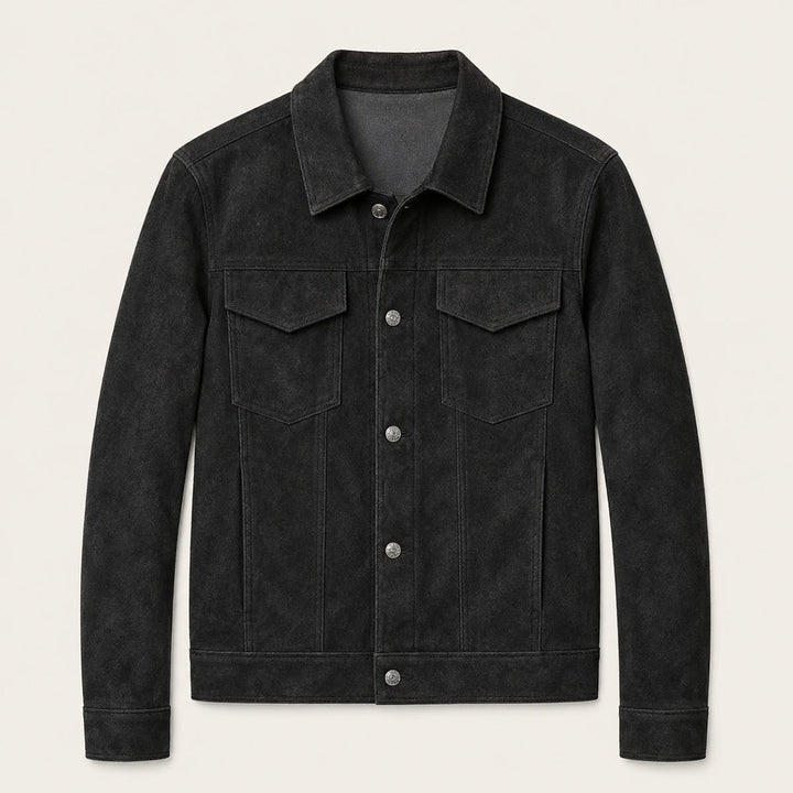 Octave | Snap Front Suede Work Jacket
