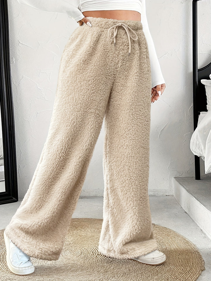 Rosanie | Reversible Plush Palazzo Trousers