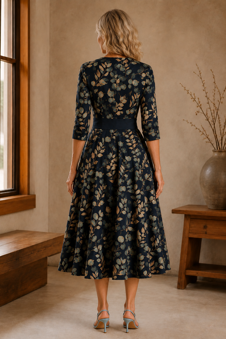 Fit and Flare Midi Dress – back view