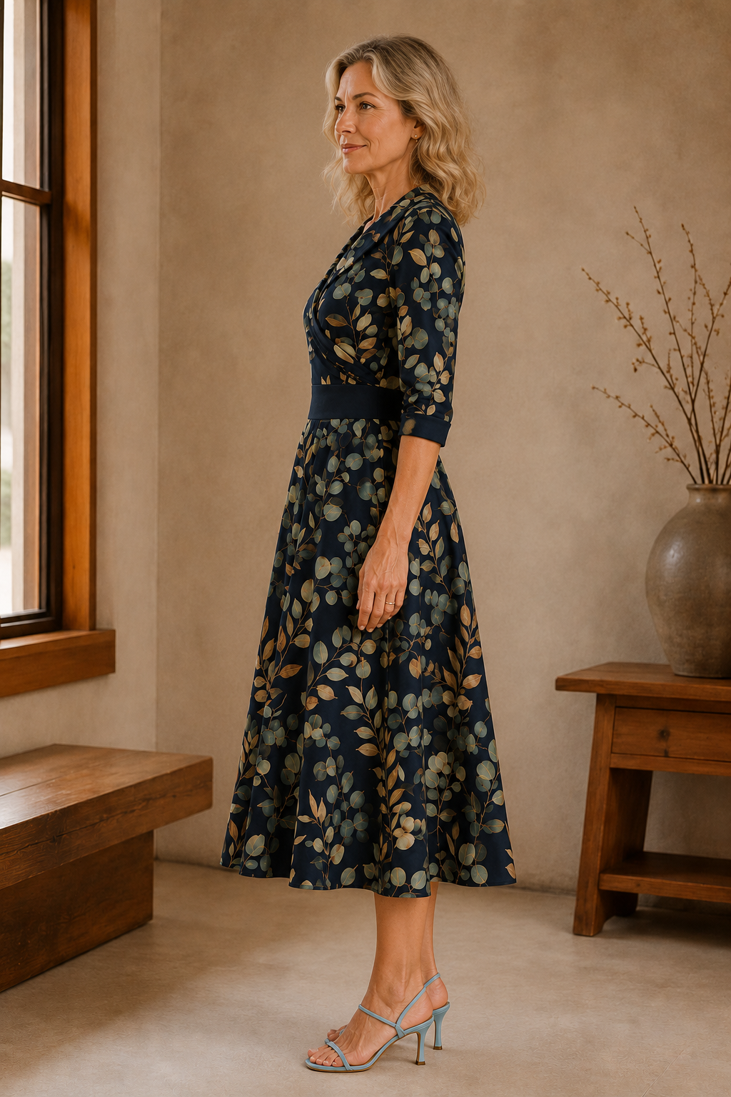 Fit and Flare Midi Dress – left side view