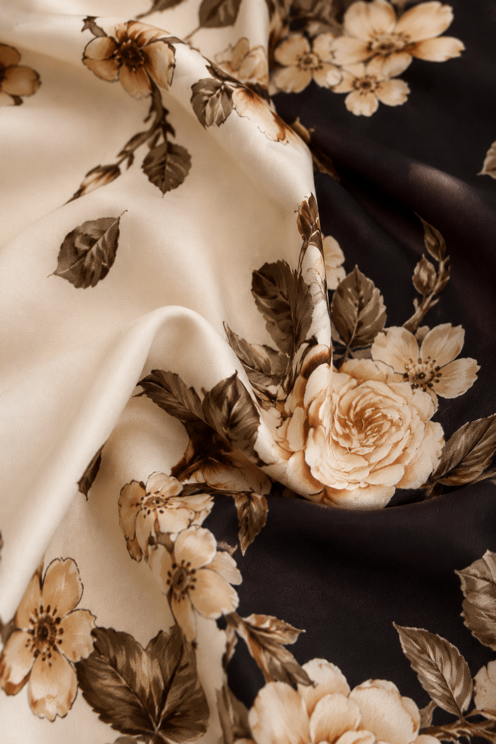 Floral Print Swing Dress with Pockets - fabric close-up