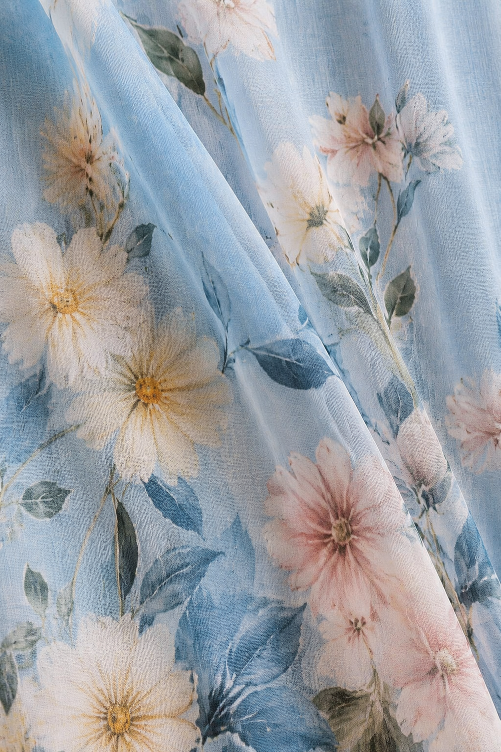 Floral Print Wedding Guest Dress fabric close-up