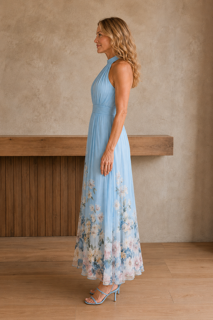 Floral Print Wedding Guest Dress side view