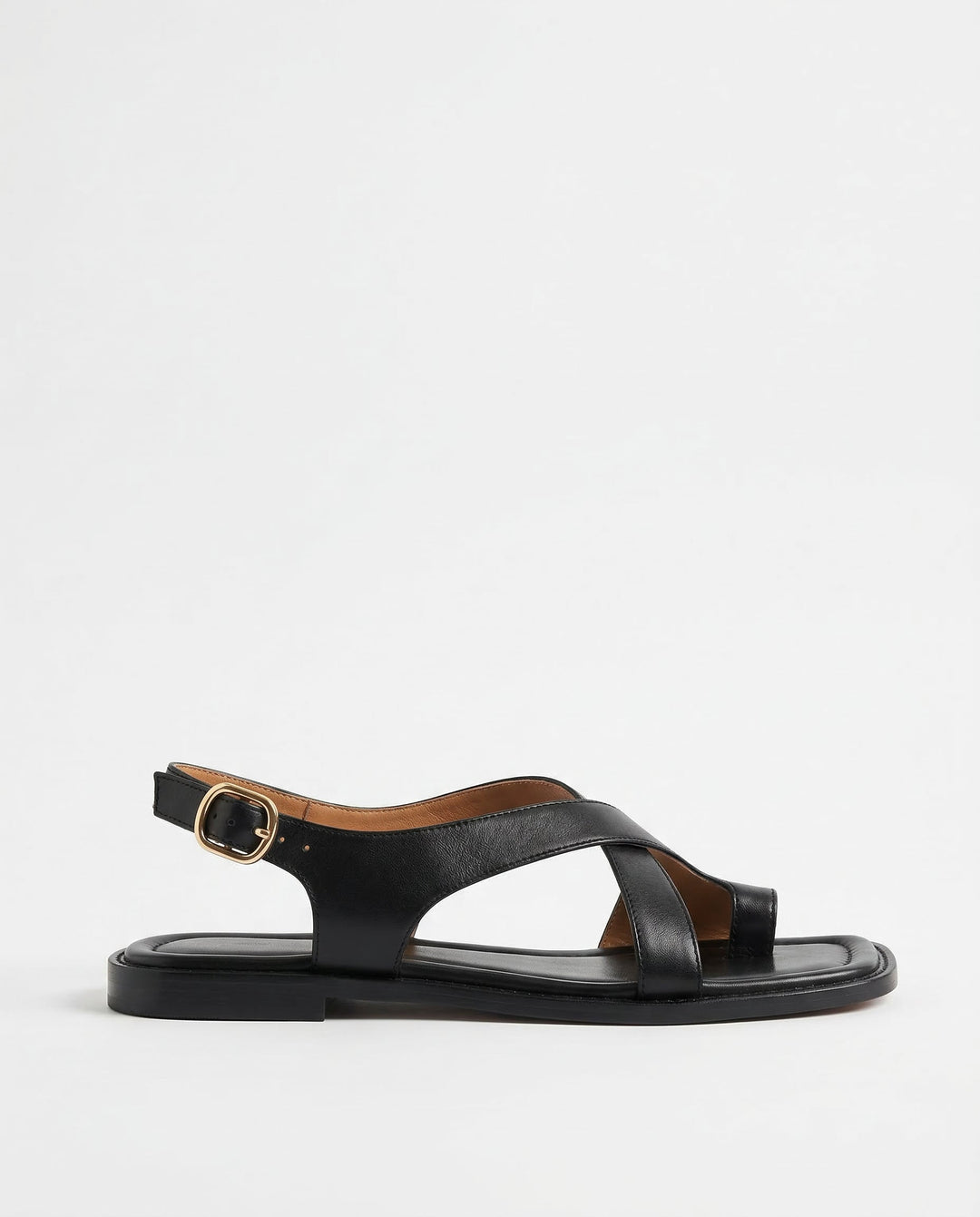 Fidelia | Italian Leather Crossed Sandals