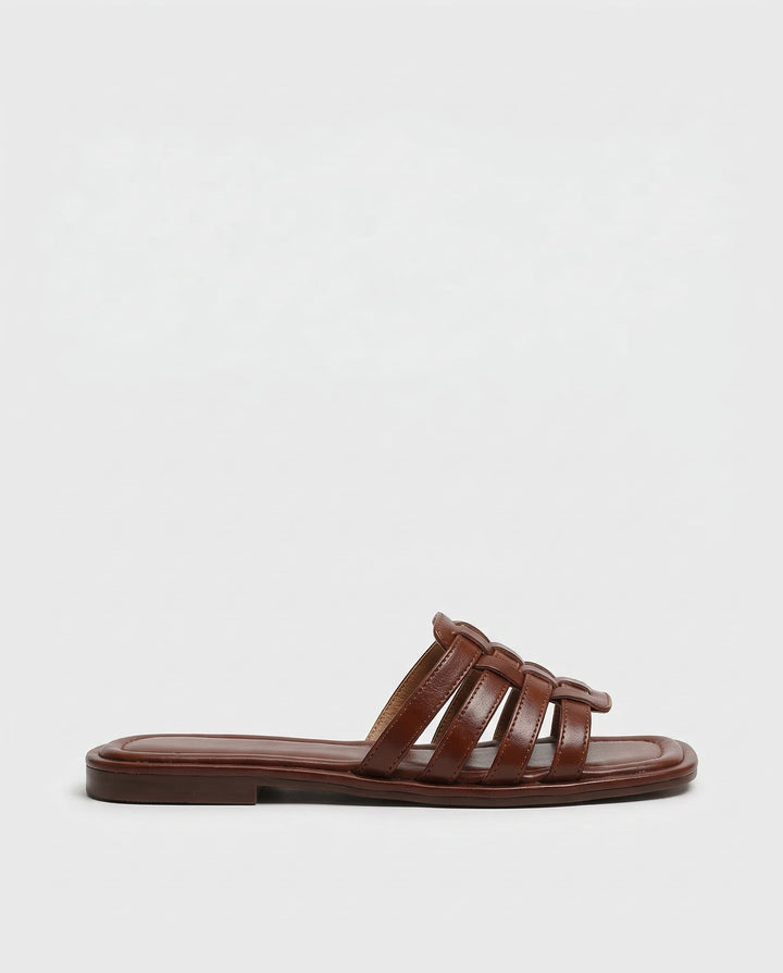 Andreanne | Hand Woven Square Toe Slides