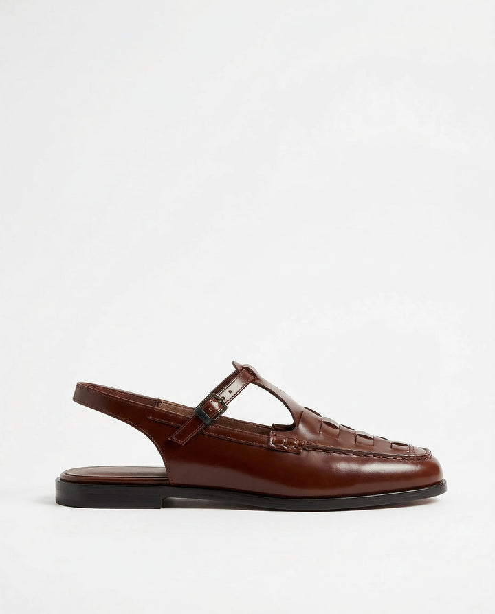Peggy | Italian Leather Slingback Sandals