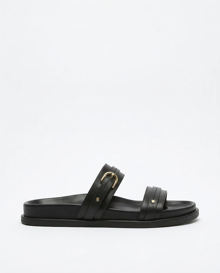 Fleurange | Dual Strap Flat Sandals