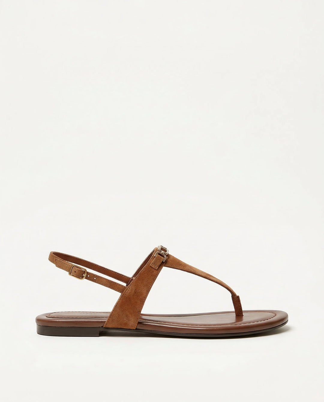 Aloise | Gold Buckle Thong Sandals