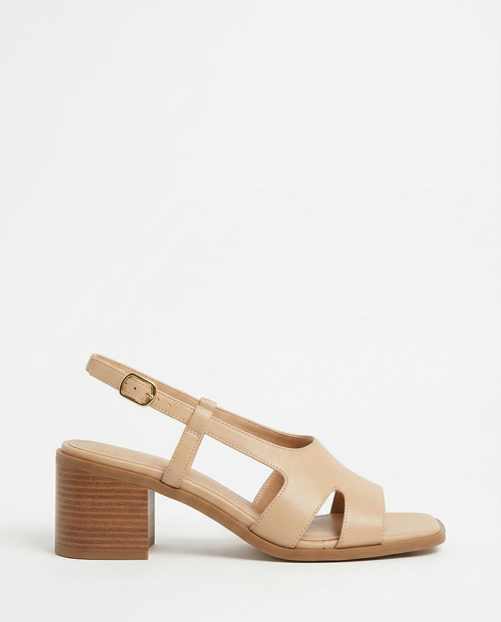 Vilma | 100% Leather Slingback Heels